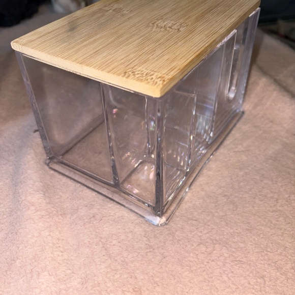 Clear Acrylic Organizer with Wooden Lid - Picture 3 of 3